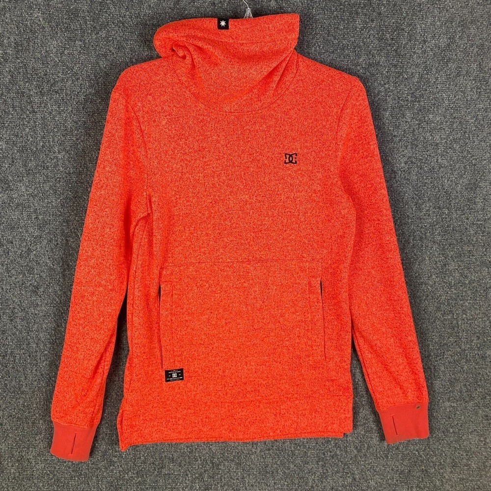 DC Sweatshirt Men's Medium Pullover Knit Orange Resistance Series 100% Polyester